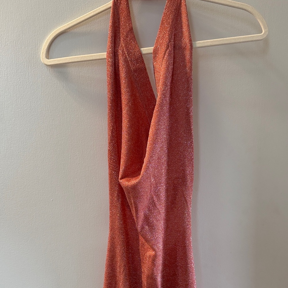 Superdown Shimmering Pink Backless Dress - Picture 3 of 10